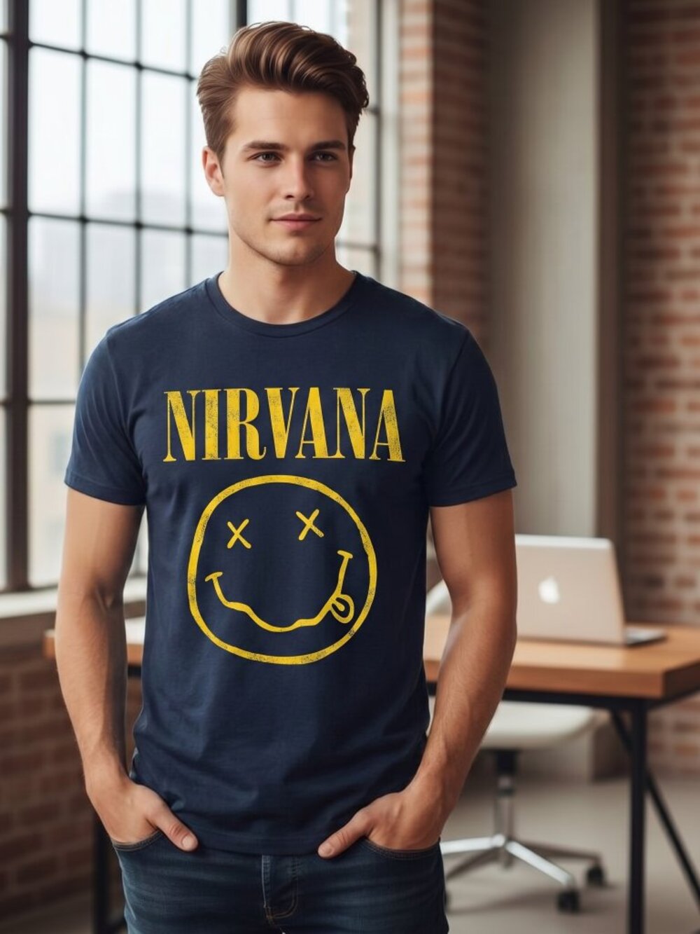 Mens Nirvana  band TShirt